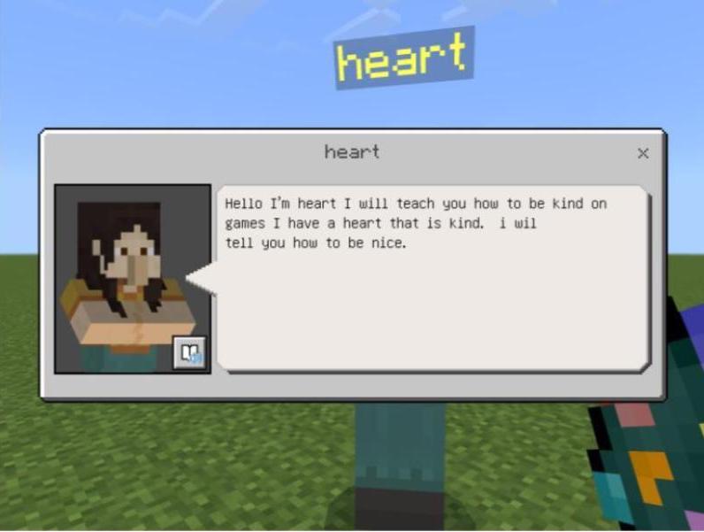 Angel De la Cruz, 4th Grade student, added text to his NPC.